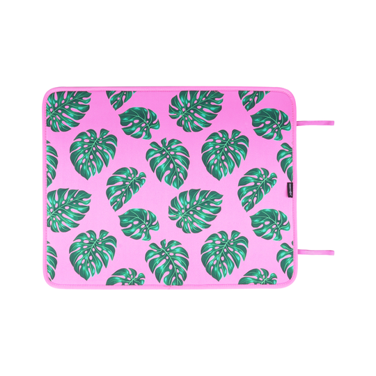 Poolside Seating Mat: Palm Leaves banner